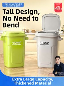 HANSHILIUJIA | Home Kitchen Commercial Outdoor Trash Can With Lid Increased Capacity