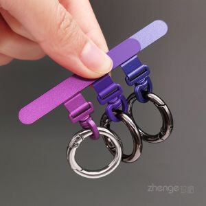 สร้อยคอโทรศัพท์มือถือโลหะหมุนได้ ไม่ขวางฝา สร้อยข้อมือ ชิ้นส่วนต่อ แผ่นติด ชิ้นส่วนโทรศัพท์มือถือ วงแหวน จี้ใหม่