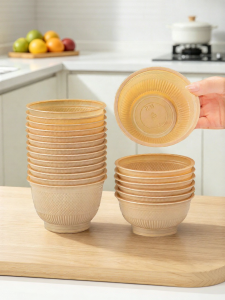 NUOXIAN | Disposable Bamboo Fiber Tableware Set Food Grade For Home and Camping