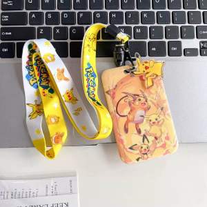 [SG] Pokemon Ezlink Card Lanyard Holder Retractable Keychain Pass Holder Student ID Tag Card Holder with stretchable lanyard