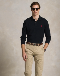 Polo Ralph Lauren Men Custom Slim Fit Long Sleeve Polo Shirt