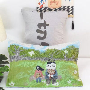 Thickened Cotton Pillowcase Envelope Style Hidden Button Breathable All Seasons for Adults Pair Set Pure Cotton Gauze Material