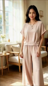 Plus Size Casual Loose Solid Color Two-Piece Set Fashionable Womens Set L2431