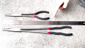 11INCH 16INCH Extra Long Nose Plier Straight 45 degree 90 degree O Shape Curved Bent Pliers Grip Tip Mechanic Equipment