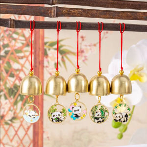 YESPERY Copper Metal Bell Cute Panda Wind Chime Pendant: A Unique Home Decor and Anti-Theft Door Bell