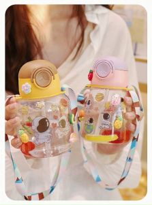 *Ready Stock* 550ML Large Capacity Sport Water Bottle Large Water Bottle with Strap & straw Portable Plastic BPA Free -CFA ✅✅✅✅✅✅**** PRINTING CUSTOM LOGO AVAILABLE *****✅✅✅✅✅✅