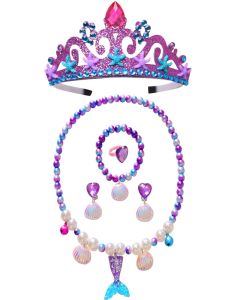 Mermaid Princess Hair Clip and Bracelet Set