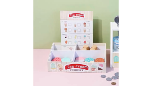 ชุดร้านไอศกรีม ของเล่นจำลองการทำอาหาร ของเล่นไม้ ชุดของเล่นครัว