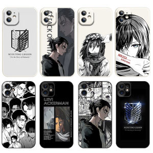 Attack on Titan Liquid Silicone Phone Case for iQOONeo8Pro Freedom Wing Edition Anime Cartoon Protective Cover Anti-Fall
