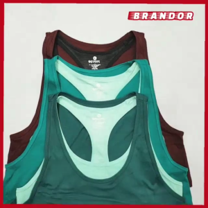 Brandor - Cropped 2 in 1 - Workout Tank + Crop Top - Tanktop Olahraga Wanita ( DGTT76 )