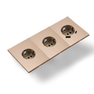 Skin Sensation USB A+C Skin Feel Paint Power Sockets Rocker Switch Button Light Switch Embedded Wall Socket Integrated Panel