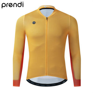 PRENDI Men Spring Summer Autumn Cycling Jersey Long Sleeve Pro Cool Bicycle Clothing Male With Breathable Road Bike Wear Comfortable