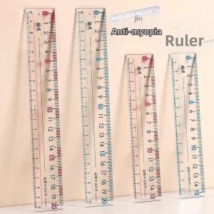 JI-TOP | Specialized Ruler For Students With Wave Lines Anti-Myopia Transparent