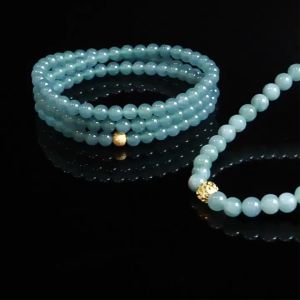 Vòng cổ đá lam ngọc tự nhiên 6mm - Trang sức phong thuỷ Nhật Duy