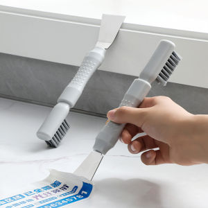 2-in-1 Kitchen Hood Cleaning Brush Multi Functional Scraper for Stubborn Stains Grout Brush and Dirt Remover Home Cleaning Tool