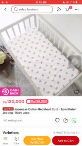 Sprei Katun Jepang - Japanese Cotton Bedsheet Geometric - Baby Loop