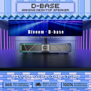 Divoom D-Base High-Fidelity Gaming Soundbar Bluetooth Desktop Speaker with RGB Lights - Black