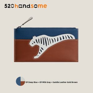 Exquisite Leather European-Style Animal Print Multi-purpose Long Wallet