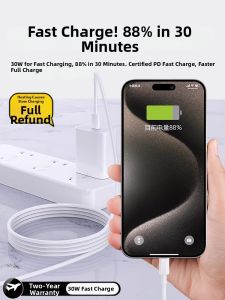 ARUDDI | 30W Fast Charging Braided Data Cable USB-C Dual Type-C Charger Set