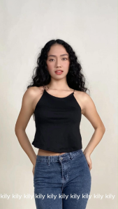 KILY.PH Colet String Top Double Lining Croptop Basic Style XS-M