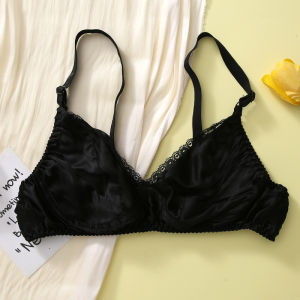 Áo Ngực Lụa Tơ Tằm Hai Lớp Thoáng Khí Thoải Mái Cho Bà Mẹ Mùa Hè Cỡ Lớn Nhanh Khô Nhanh Không Có Cảm Giác