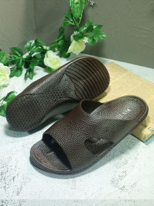 Ultra-Soft Mens Slippers Home Casual Slip-On Summer Anti-Slip Deodorant Comfortable Flat Sandals Breathable Low Heel Rubber