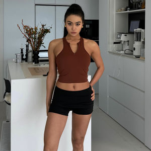 Akiyo Studio Womens Fitness Tank Top with Chest Pad High Elastic Quick Dry Zipper Training Sports Vest Yoga Running