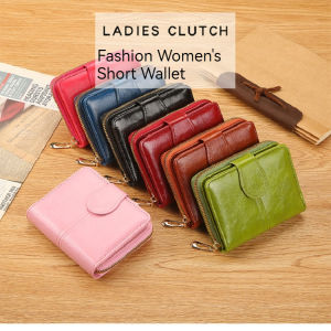 Fashion Womens Wallets Leather Short Bifold Woman Card Holder Purse Cute Pink Girls Wallet Ladies Zipper Coin Pouch Key Bag