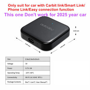 Carbitlink Easylink To Wireless CarPlay Android Auto For Geely Tugella Emgrand Monjaro Atlas Pro Azkarra 2022-2024 Plug & Play