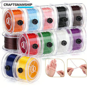 0.8mm Elastic Thread Cords Flat Crystal Line Nylon Rubber Stretchy Cord Rope For Jewelry Making Beading Bracelet Necklace String