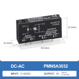 ENMG | ENMG 3~32V Wide Voltage Board Soldering Pin Type Small SSR Solid State Relay PMN5D61325A with Lamps Optically Isolated Constant