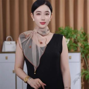 Khăn Choàng Lụa Thoải Mái Thêu Tinh Tế Có Khóa Từ Đa Chức Năng Phong Cách Mới Mùa Hè Thu Phong Cách Dân Tộc Cổ Điển
