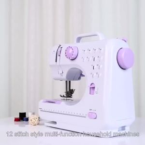 จักรเย็บผ้า จักรเย็บผ้าไฟฟ้า จักรเย็บผ้าไฟฟ้าอเนกประสงค์ จักรเย็บผ้ามินิ เย็บหลายครั้งในเครื่องเดียว จักรเย็บผ้าขนาดเล็กไฟฟ้า จักรเย็บผ้าขนาดพกพา จักรเย็บผ้ามินิ จักรเย็บผ้าแบบตั้งโต๊ะ 7.2W 12 ลาย ปรับความเร็วได้ 2 ระดับ