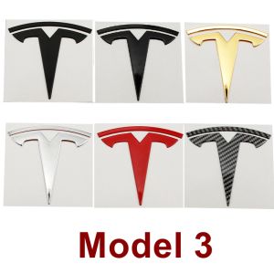 For TESLA MODEL 3 S Front logo or rear emblem Model3 ModelS Hood bonnet sticker Back trunk badge renew