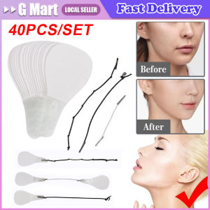 40Pcs/Set Invisible Face Stickers Instant Neck Eye Double Chin Lift V Shape Refill Thin Makeup Facelifting Patch Adhesives Tape Invisible Thin Face Stickers V-Shape Face Facial Line Wrinkle Sagging SkinFace Lift Up Fast Chin Adhesive Tape