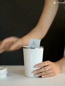Filter Penyaring Kopi Portable Cone V60 Coffee Dripper Hitam - Penyaring Kopi Pekat Tanpa Ampas Stainless Steel
