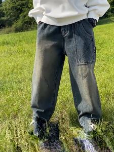 Quần jean bé trai size đại 35-55kg BEI Quảng Châu quần bò cho bé trai mềm mại phong cách Hàn Quốc