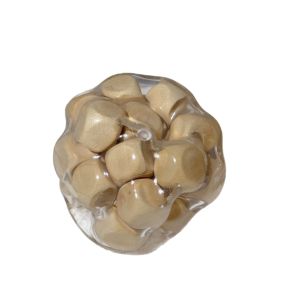 Handmade Wooden Noisy Ball Squishy Toys Creative Stress Relief Fidget Toy Squeeze Ball Decompression Toy for anti Anxiety