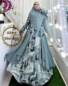 Gamis Syari Wanita: Bawahan Mayung & Lebar, Plus Kerudung, Harga Murah Tahun Ini