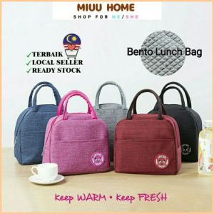 Lunch Box Bag Insulated Lunch Bag Thermal Bag Portable Keep Warm/Cold Beg Tupperware Beg Bekal Makanan Tahan Panas