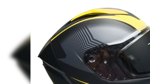 ORIGINE PISTA FULL FACE HELMET - (Matt Yellow Black) - ECE 22.06 (aero spoiler included)