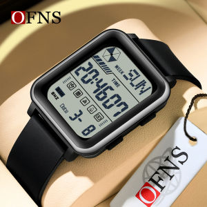 OFNS New Style Design Electronic Mens Teenagers Sport Wristwatch High Quality Waterproof Stopwatch Multifunction Student Watch