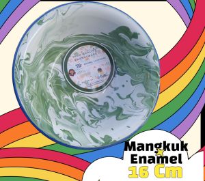 Mangkuk Enamel Mangkuk Seng Blirik 16 Cm Isi 6 Pcs