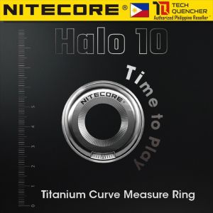 Nitecore Halo 10 Titanium Measure Ring Tool - Curve Slide Ruler - Premium EDC Fidget Toy - Pendant