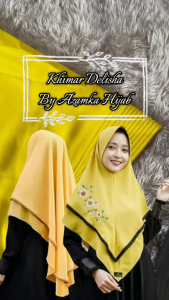 NEW Hijab Khimar Azamka Delisha aksen bordir Babydoll premium AZ 89