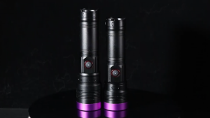 ASAFEE 1245 Professional 365nm UV Flashlight with Black Lens for Money Check Jewelry Gem Verification Pet Stain Finder