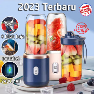 Blender Mini 6 Blade & Juicer Mixer Portable USB: Jus Buah Segar dan Smoothie Listrik untuk Perjalanan
