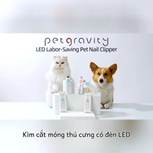 Kìm cắt móng chó mèo có đèn LED Petgravity Đèn chiếu tủy Nắp đậy chống văng Cắt nhanh dễ dàng An toàn cho thú cưng