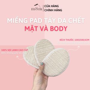 Miếng Tẩy Da Chết Cho Mặt Và Body Từ Sợi Lanh Thiên Nhiên Làm Đẹp Và Mềm Mịn Da Mịn Màng Việt Nam