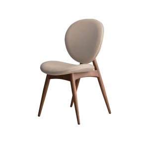 Italian Dining Chair Modern Household Minimalist Dining Table and Chair Retro Solid Wood Dining Chair Small Apartment Quiet Backrest Make-up Chair